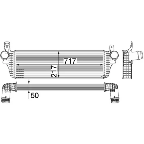 Chladič plniaceho vzduchu CI 242 000P /MAHLE/ - obr. 1