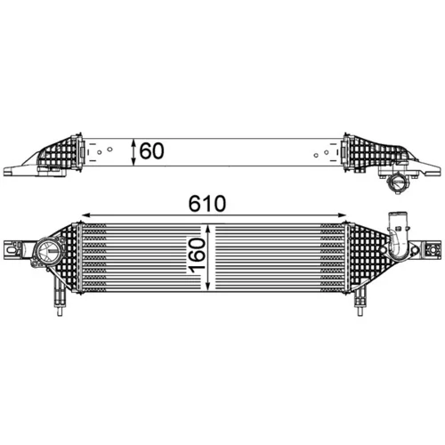 Chladič plniaceho vzduchu CI 320 000P /MAHLE/ - obr. 1