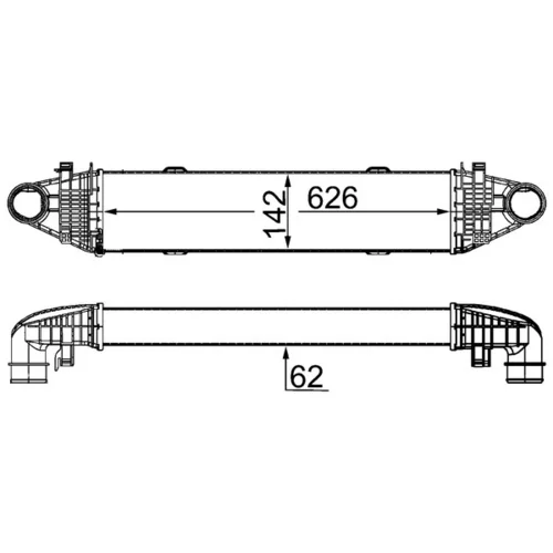 Chladič plniaceho vzduchu CI 358 000S /MAHLE/ - obr. 1