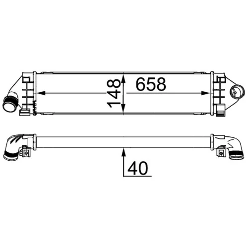 Chladič plniaceho vzduchu CI 394 000S /MAHLE/ - obr. 1