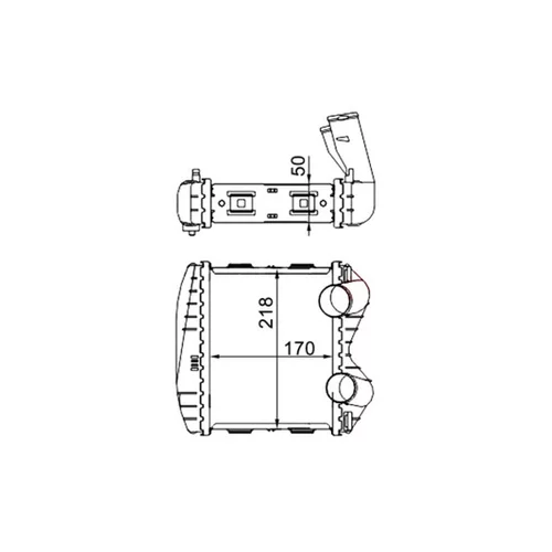 Chladič plniaceho vzduchu CI 46 000S /MAHLE/ - obr. 1