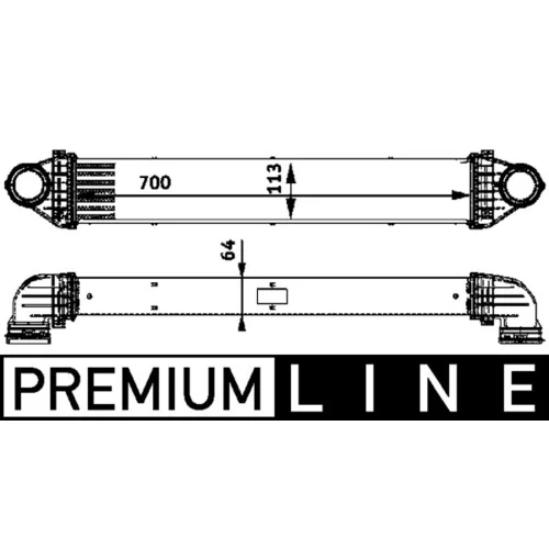 Chladič plniaceho vzduchu CI 84 000P /MAHLE/ - obr. 2