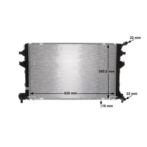 Nízkoteplotný chladič, chladič turbodúchadla CIR 34 000S /MAHLE/ - obr. 11