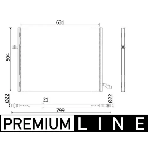 Nízkoteplotný chladič, chladič turbodúchadla CIR 37 000P /MAHLE/ - obr. 1