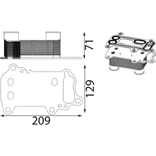 Chladič motorového oleja MAHLE CLC 433 000S