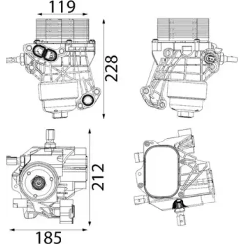 Chladič motorového oleja MAHLE CLC 466 000S