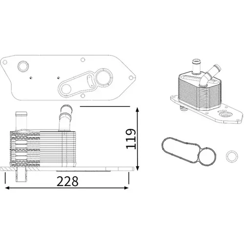 Chladič motorového oleja MAHLE CLC 469 000S