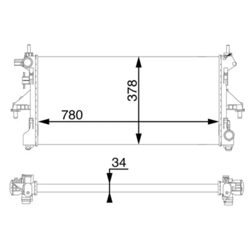 Chladič motora MAHLE CR 1034 000S