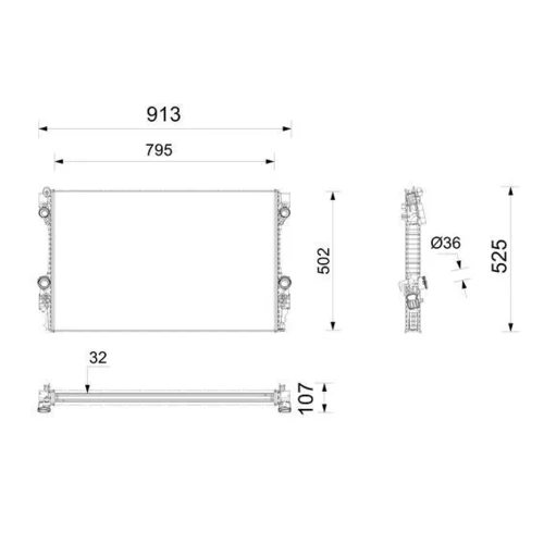 Chladič motora CR 1163 000P /MAHLE/ - obr. 1
