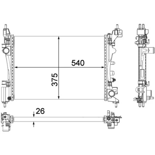 Chladič motora MAHLE CR 1182 000P