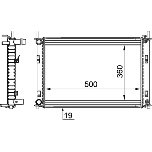 Chladič motora CR 1354 000P /MAHLE/ - obr. 1