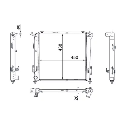 Chladič motora MAHLE CR 1367 000S