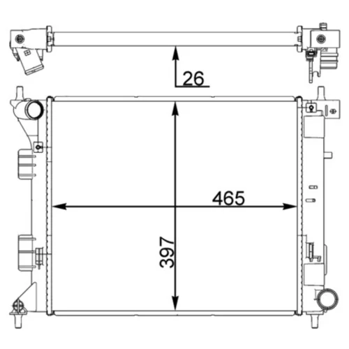 Chladič motora CR 1407 000P /MAHLE/ - obr. 1