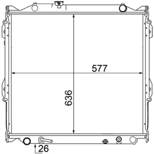 Chladič motora MAHLE CR 1528 000S