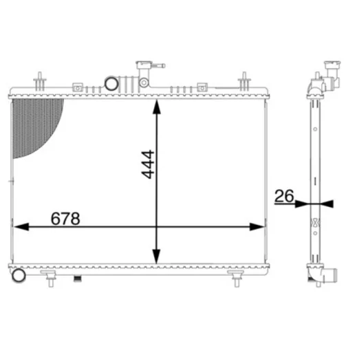Chladič motora CR 1605 000S /MAHLE/ - obr. 1