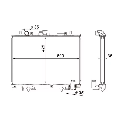 Chladič motora CR 1608 000S /MAHLE/ - obr. 1