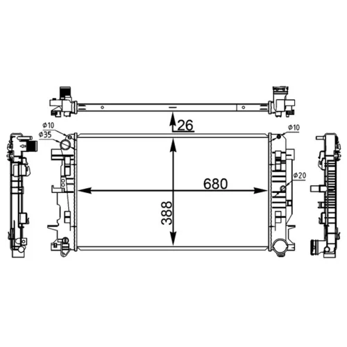 Chladič motora CR 1710 000S /MAHLE/ - obr. 1