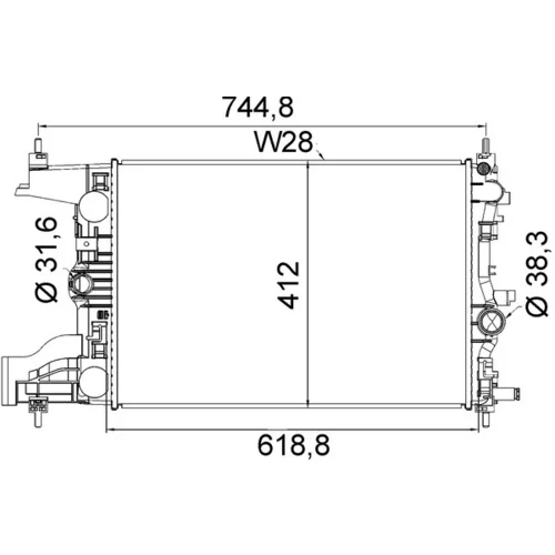 Chladič motora MAHLE CR 2116 000S
