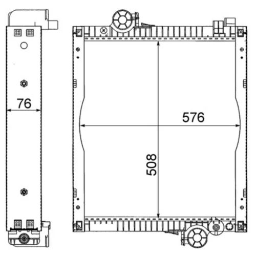 Chladič motora MAHLE CR 217 000S