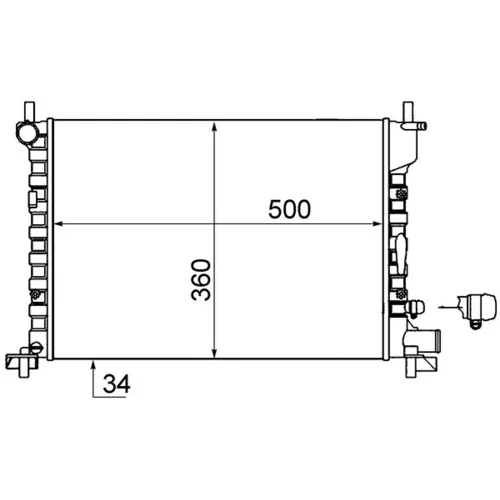 Chladič motora CR 381 000S /MAHLE/ - obr. 1