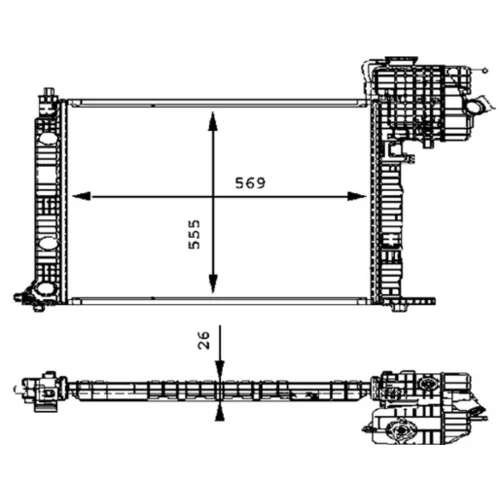 Chladič motora CR 386 000P /MAHLE/ - obr. 1