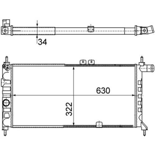 Chladič motora MAHLE CR 441 000S