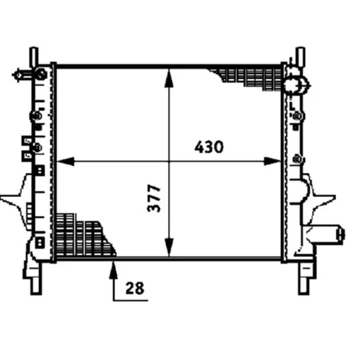 Chladič motora CR 614 000P /MAHLE/