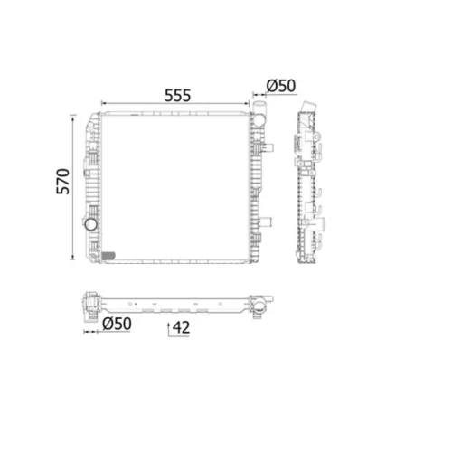 Chladič motora CR 662 000P /MAHLE/ - obr. 2
