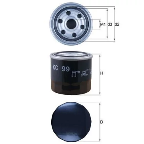 Palivový filter KC 99 /MAHLE/ - obr. 2