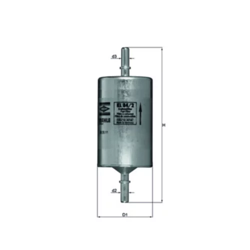 Palivový filter KL 84/2 /MAHLE/ - obr. 2