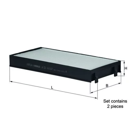 Filter vnútorného priestoru LA 221/S /MAHLE/ - obr. 1