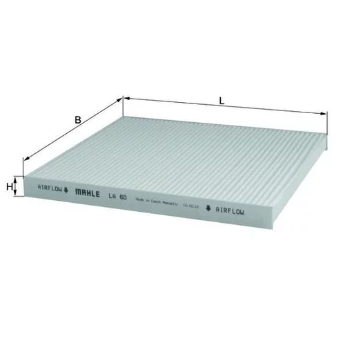 Filter vnútorného priestoru LA 60 /MAHLE/ - obr. 2