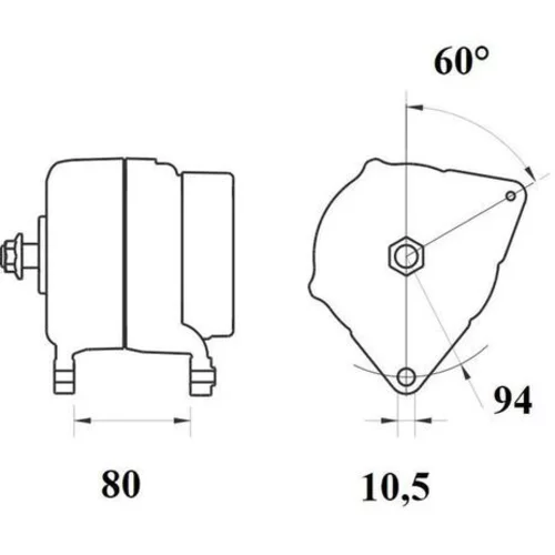 Alternátor MAHLE MG 1091