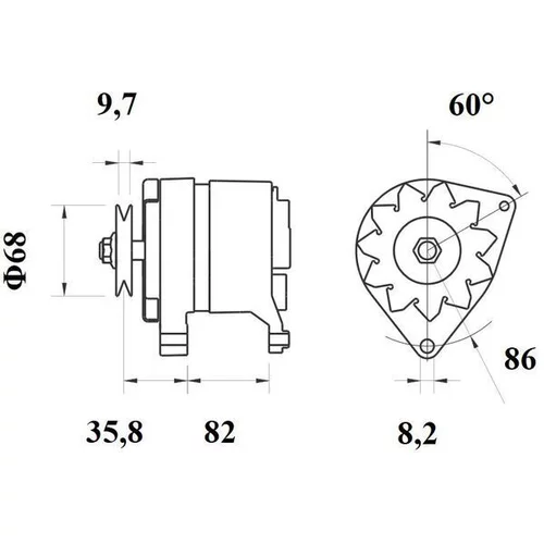 Alternátor MG 236 /MAHLE/ - obr. 1