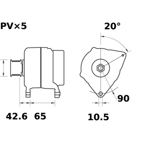 Alternátor MG 256 /MAHLE/ - obr. 1