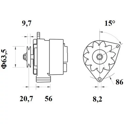 Alternátor MG 401 /MAHLE/ - obr. 4