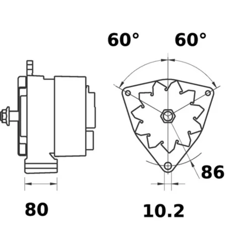 Alternátor MG 463 /MAHLE/ - obr. 1