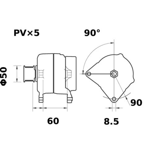 Alternátor MG 79 /MAHLE/ - obr. 4