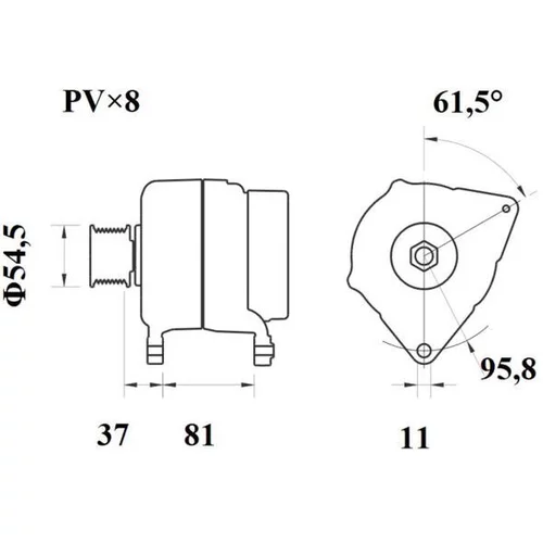 Alternátor MG 813 /MAHLE/ - obr. 1