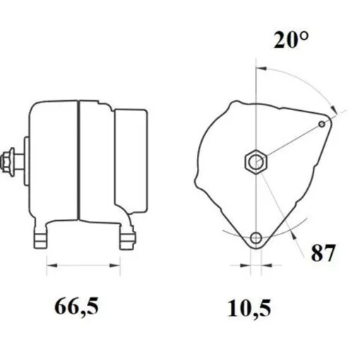 Alternátor MG 897 /MAHLE/ - obr. 1