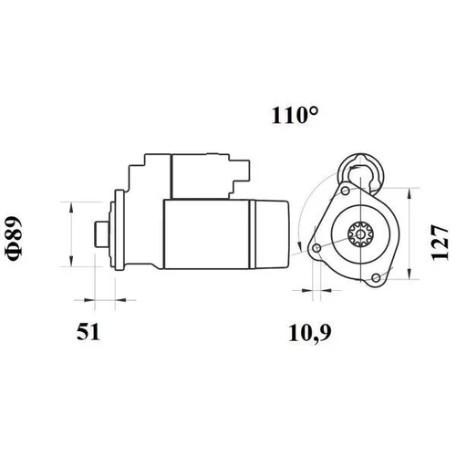 Štartér MS 821 /MAHLE/ - obr. 1