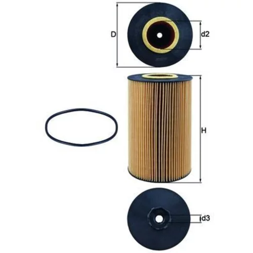 Olejový filter OX 426D /MAHLE/ - obr. 2
