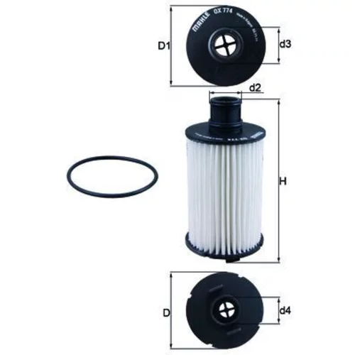 Olejový filter MAHLE OX 774D