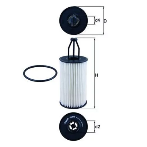 Olejový filter MAHLE OX 814D
