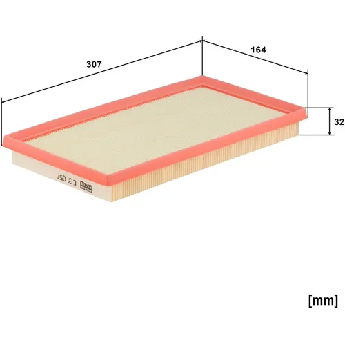 Vzduchový filter C 31 057 /Mann-Filter/ - obr. 1