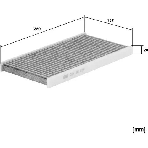 Filter vnútorného priestoru CUK 26 034-2 /Mann-Filter/ - obr. 1