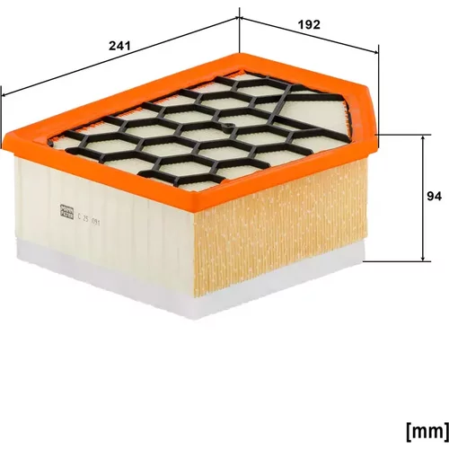 Vzduchový filter C 25 091 /Mann-Filter/ - obr. 1