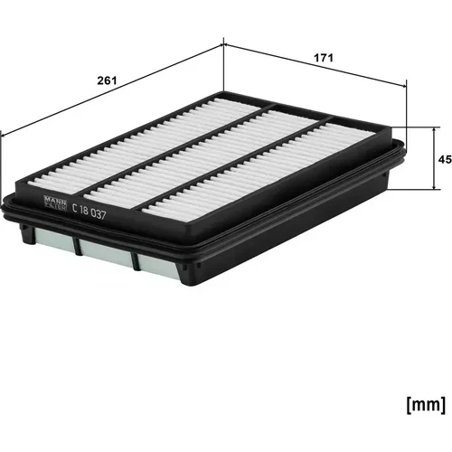 Vzduchový filter C 18 037 /Mann-Filter/ - obr. 1