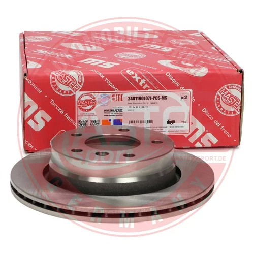 Brzdový kotúč 24011901071-PCS-MS (MASTER-SPORT GERMANY) - obr. 2