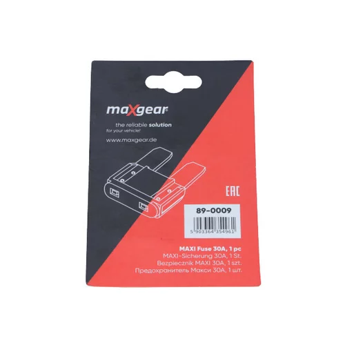 Poistka 89-0009 /MaXgear/ - obr. 1